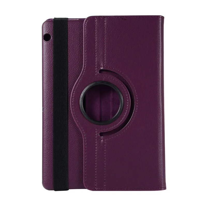 purple MediaPad T5 360 Вращающийся Кожаный флип-чехол с подставкой для Huawei MediaPad T5 10 AGS2-W09/L09/L03/10,1 дюймов чехол для планшета+ пленка+ ручка - Цвет: purple