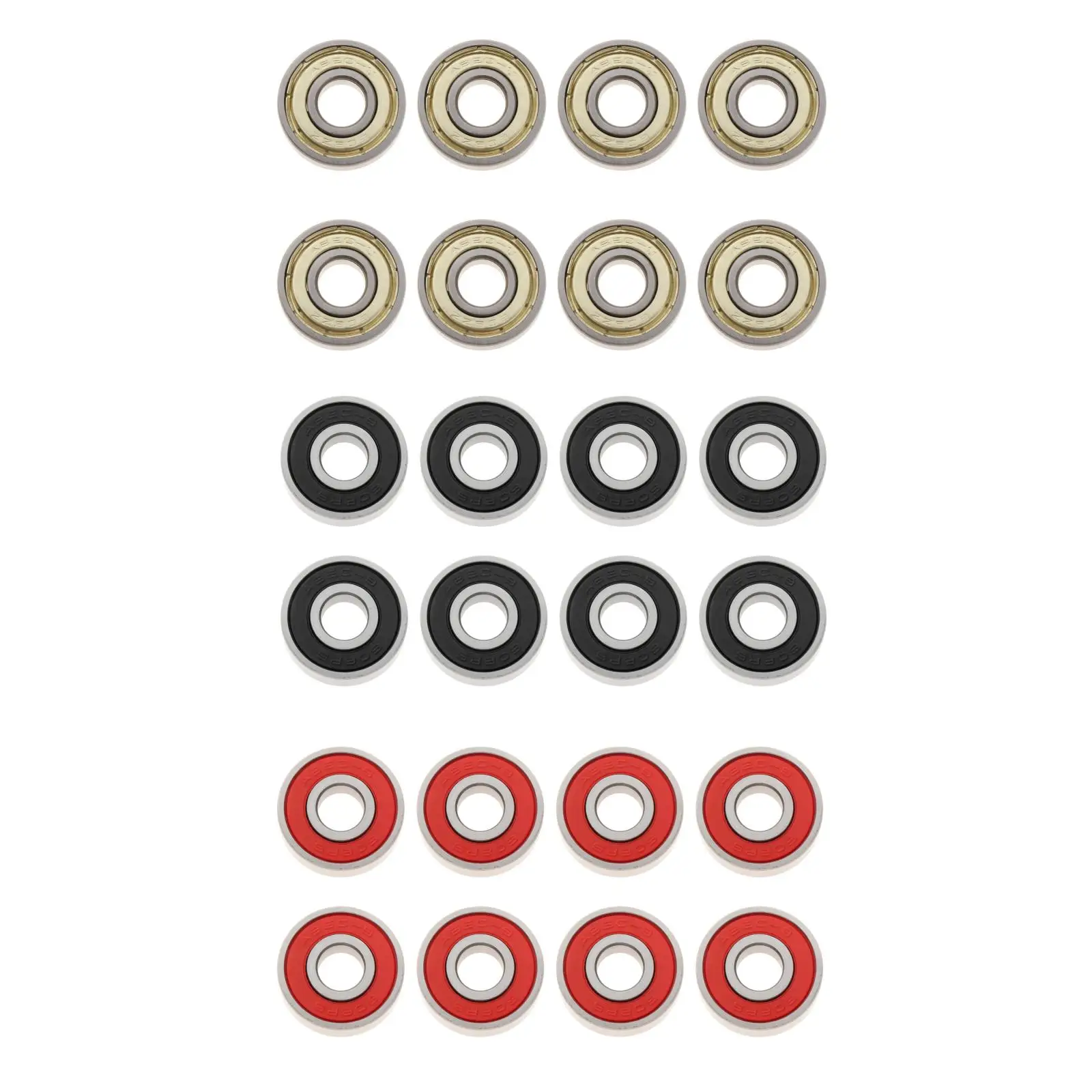 

8pcs Ball Bearings, 8x22x7mm Double Rubber Sealed Bearings for Skateboards, Inline Skates, Scooters, Roller Blade Skates