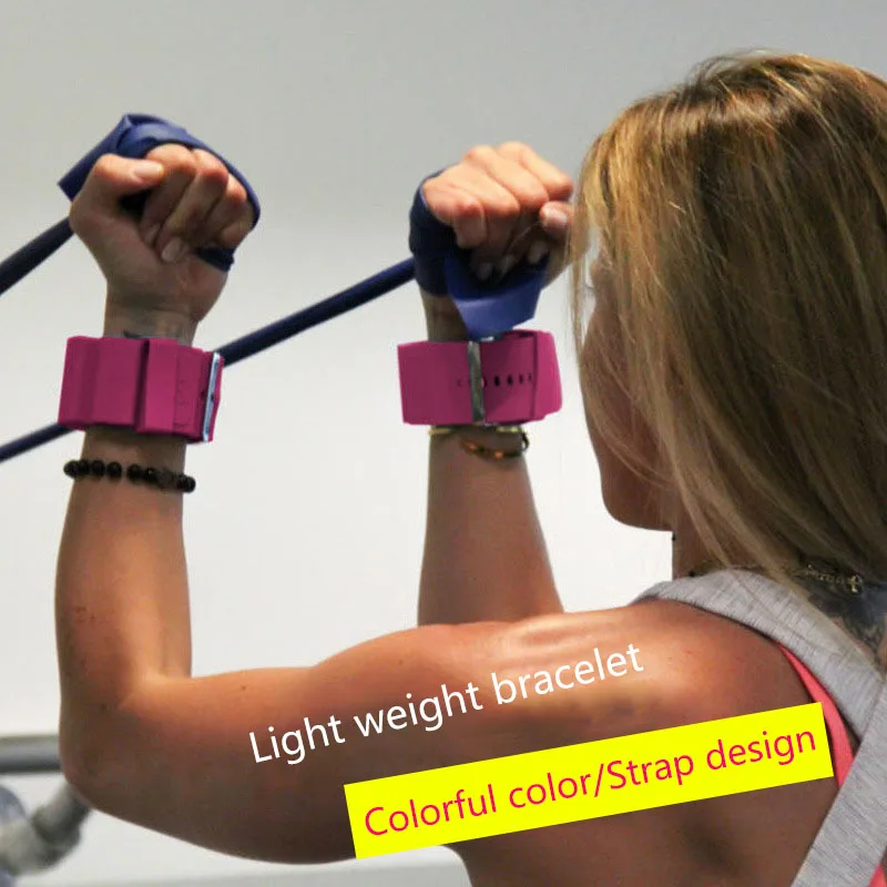 

New Adjustable Silicone Yoga Pilates Weighted Bracelet Wrist Weight For Fitness Exercise Walking Jogging Yoga Gym Sweatband