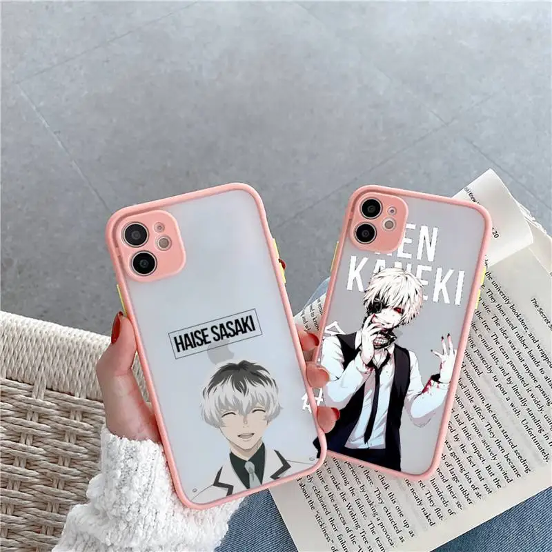 

Anime Tokyo Ghouls horror cartoon Phone Cases Matte Transparent for iPhone 7 8 11 12 s mini pro X XS XR MAX Plus cover funda