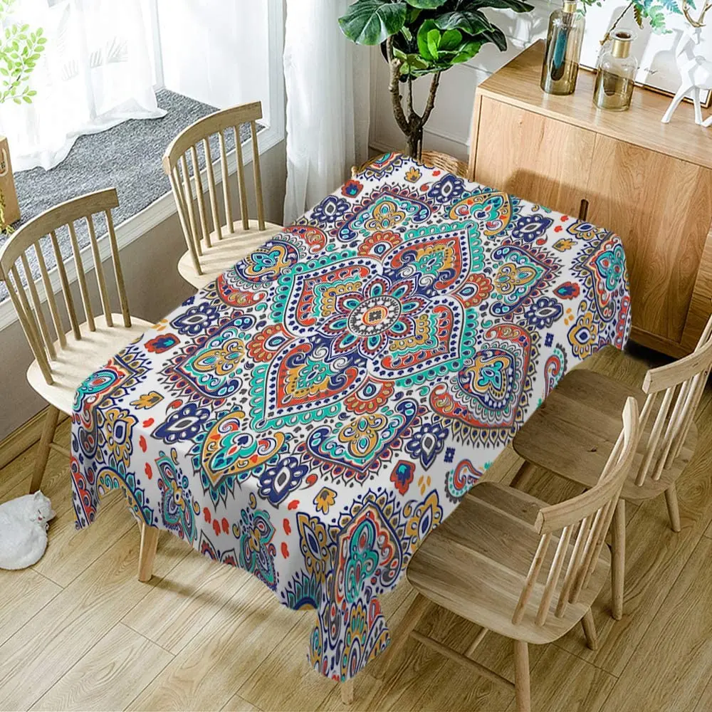 Богемная скатерть индейский цветочный узор Пейсли медальон ретро этнический