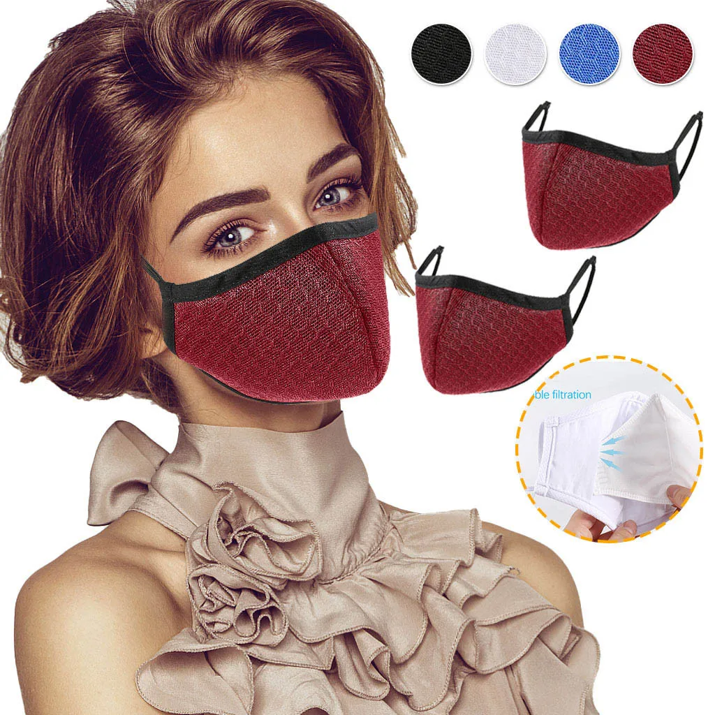 Маски для лица 2 шт. в упаковке 4 цвета хлопковые маски многоразовые лица|Женские