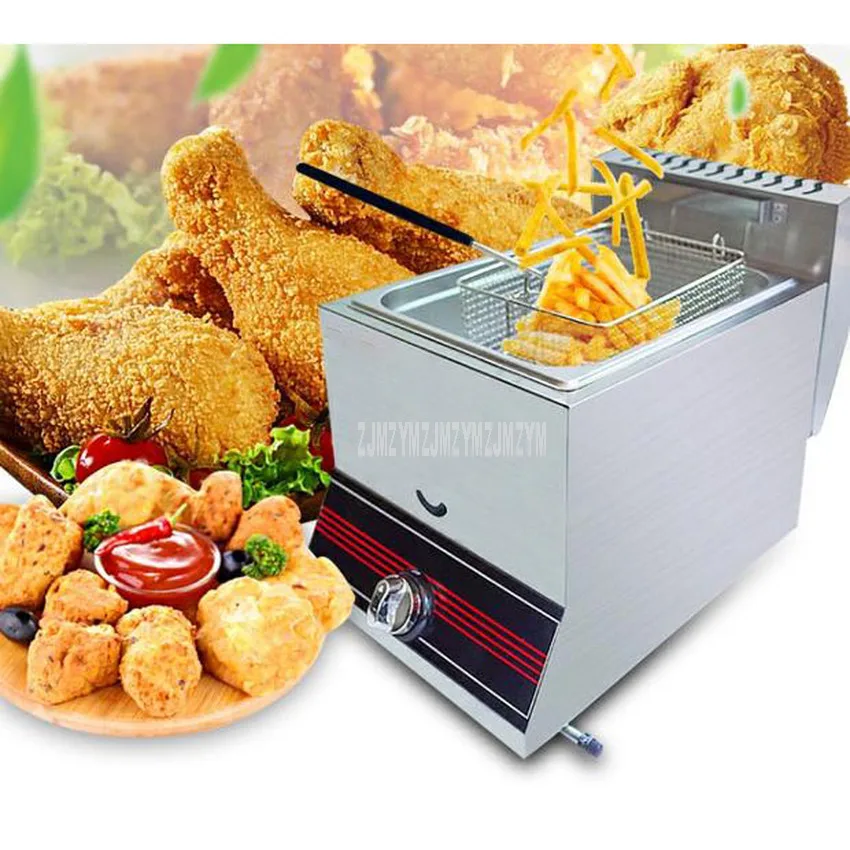 8л Коммерческая газовая фритюрница курица картофель фри печь для жарки Машина