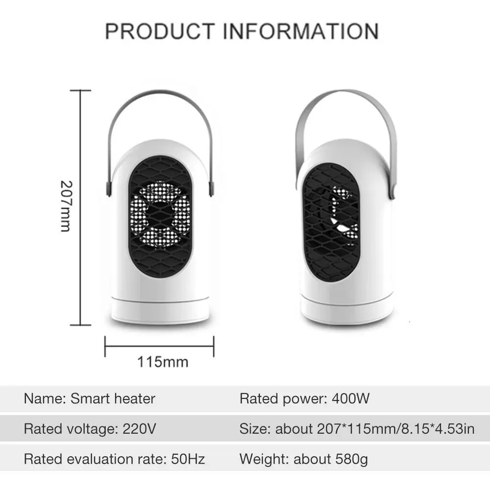Electric Fan Room Heater Portable Space Mini 3 Heating Settings Air Winter Warmer 400W 220V |