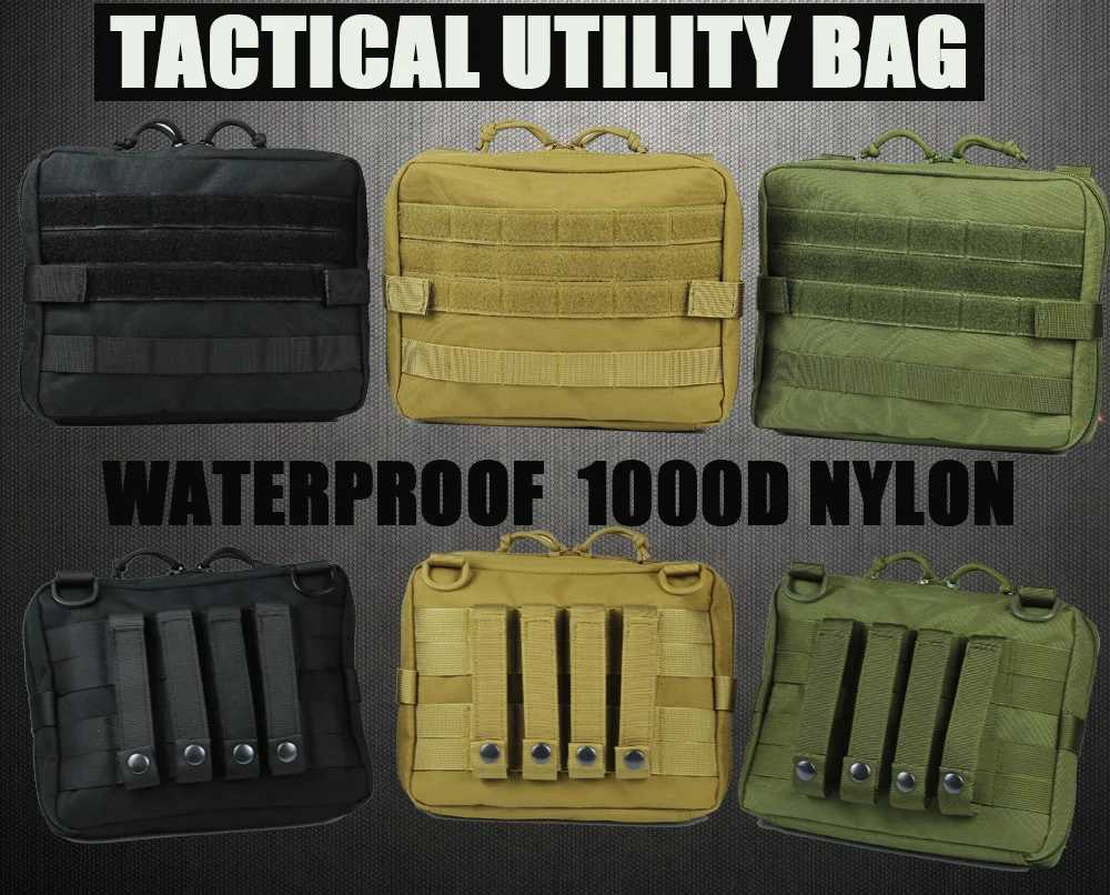 1000D нейлоновая Водонепроницаемая тактическая сумка с системой