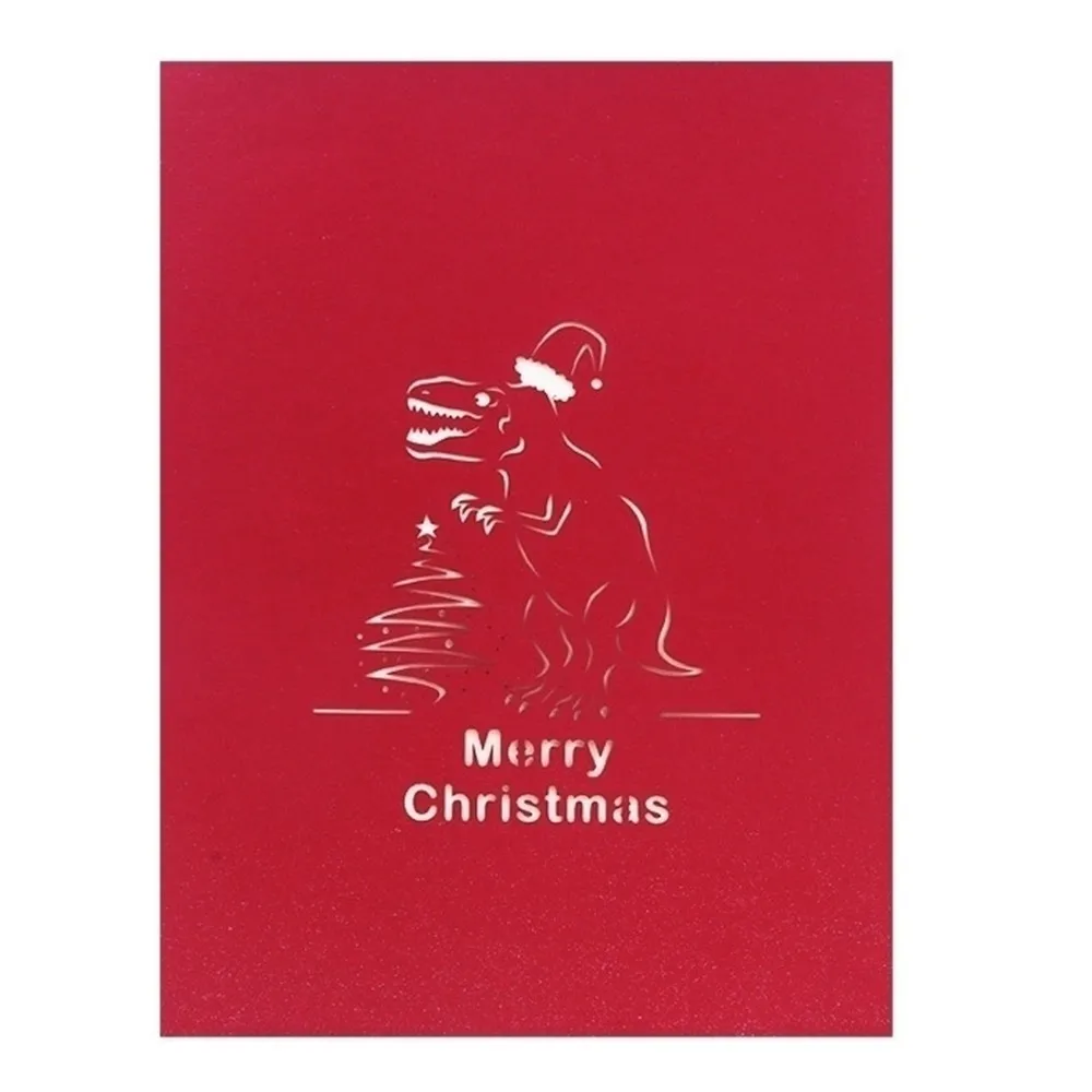 Инновационная Рождественская открытка 3D полая бумажная скульптура ручной