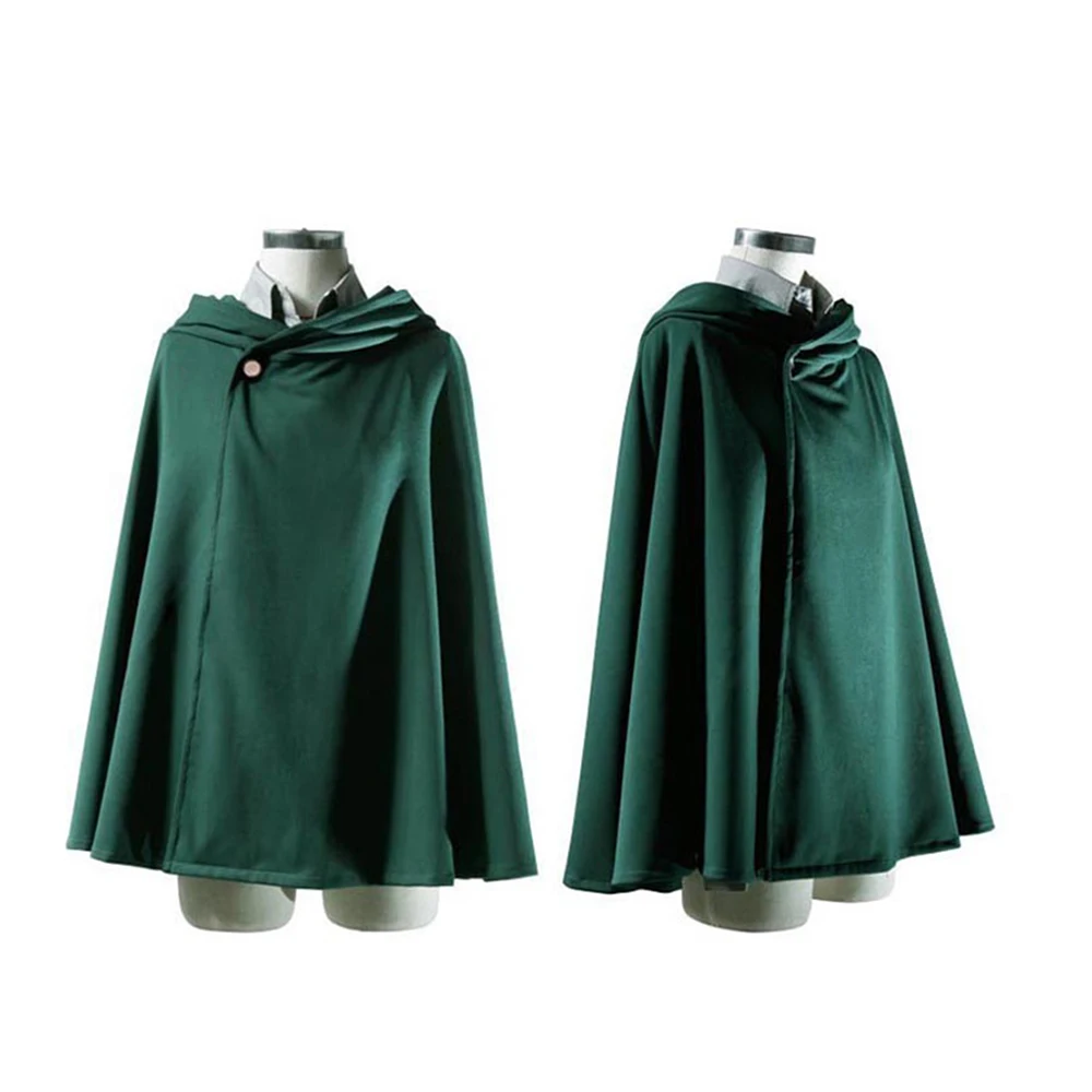 

Japanese Hoodie Attack On Titan Cloak Gloves Shingek No Kyojin Scouting Legion Costume Anime Cosplay green Cape