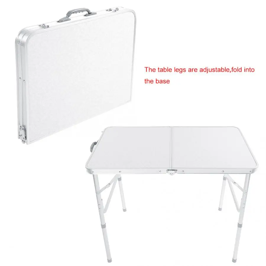 Складной настольный столик портативный из алюминиевого сплава для кемпинга сада