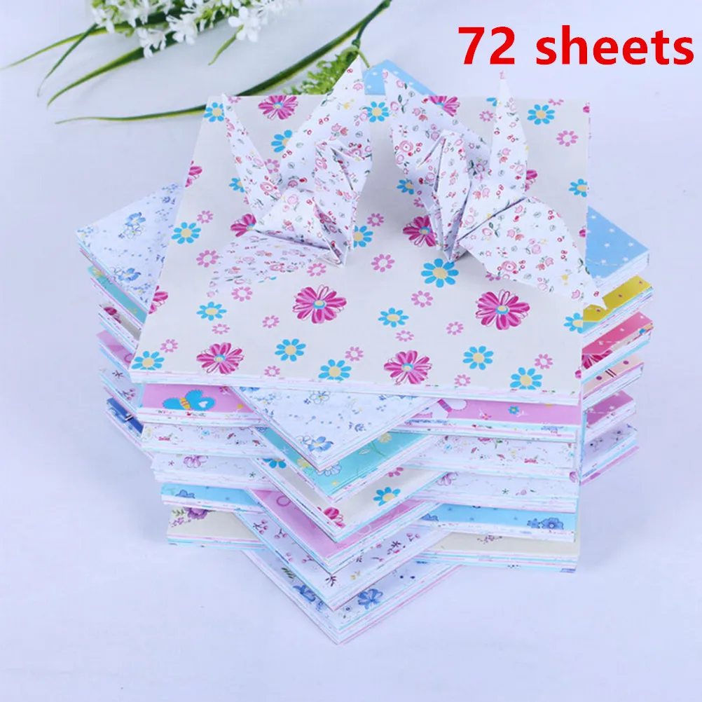 72 листа случайной красоты цветочный квадратный оригами складной японский