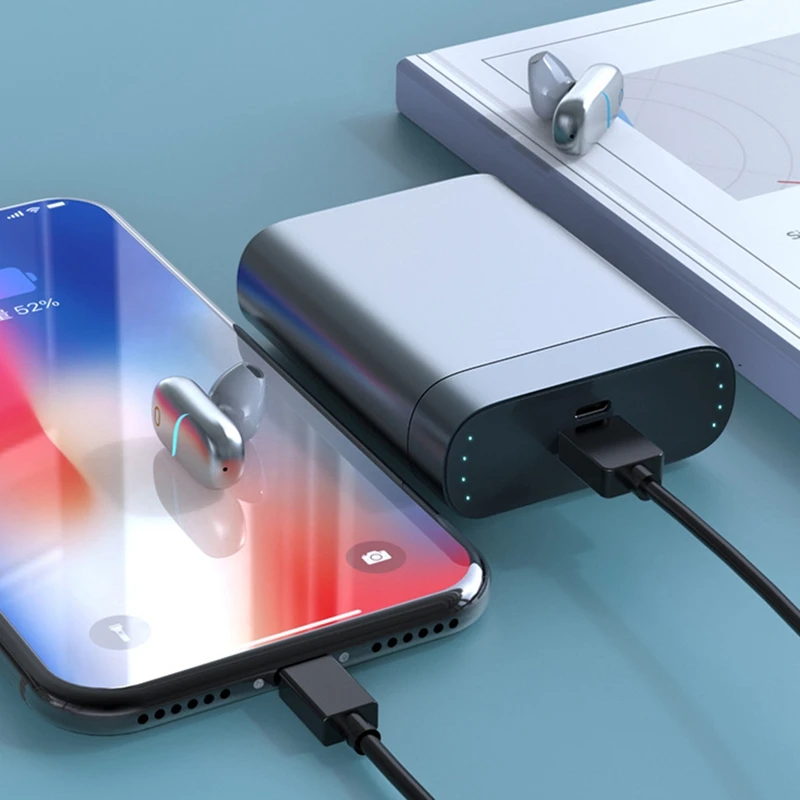 Bluetooth гарнитура TWS бинауральная прессовая спортивная водонепроницаемая