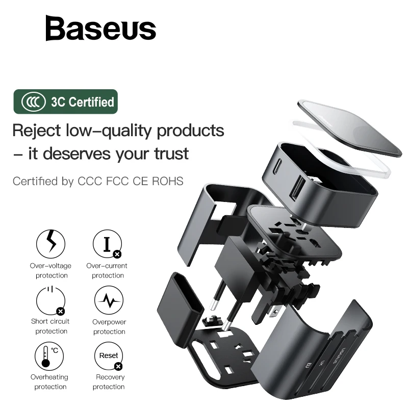 Baseus Quick Charge 3 0 USB Зарядное устройство универсальное зарядное C PD QC3.0 быстрой