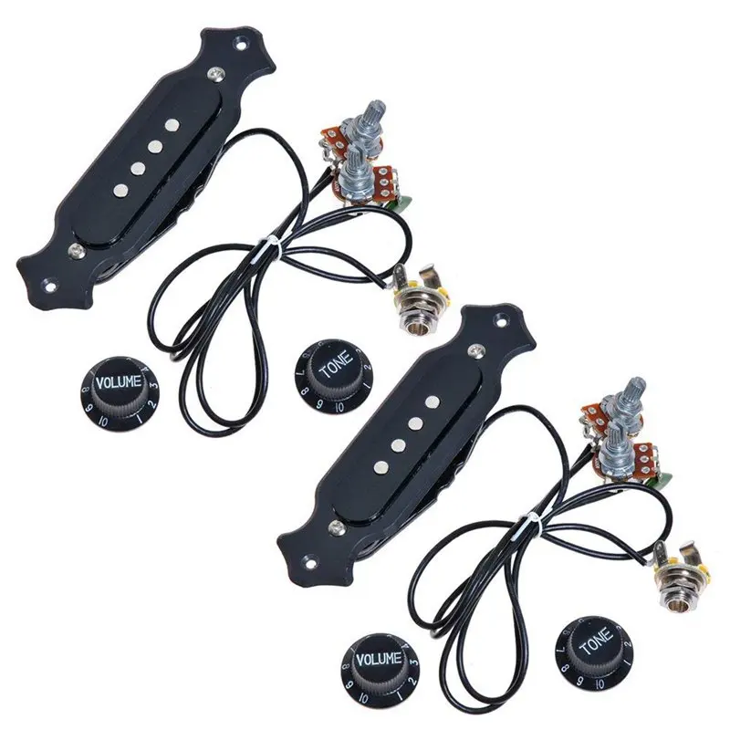 

2sets Pre-Wired Cigar Box Guitar Pickup with Volume & Tone for electric guitar