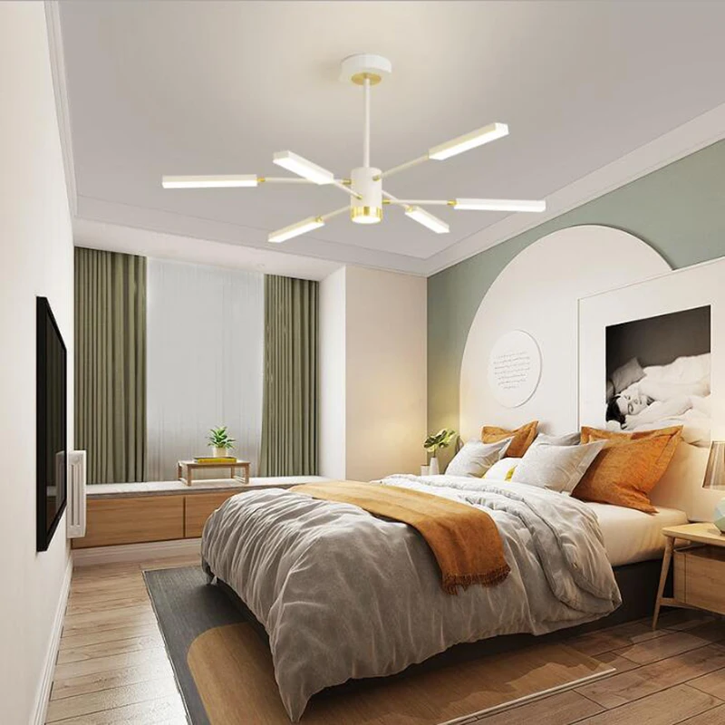 

Modern Chandeliers 12-Heads Italian Style Light Luxury Creativity Designer Study LED Line Lamps Dining Living Bedroom Luminaire