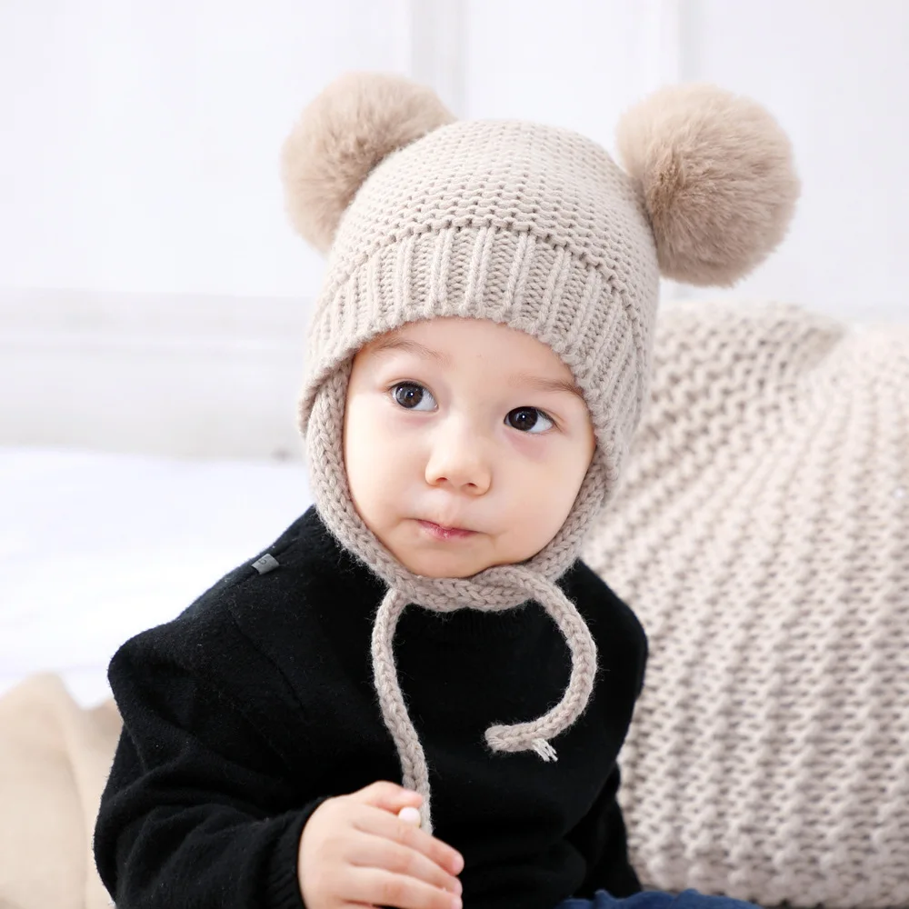 Toddler Kids Infant Winter Hat Earflap Knit Warm Cap Beanie for Baby Boys Girls Twist | Аксессуары для одежды