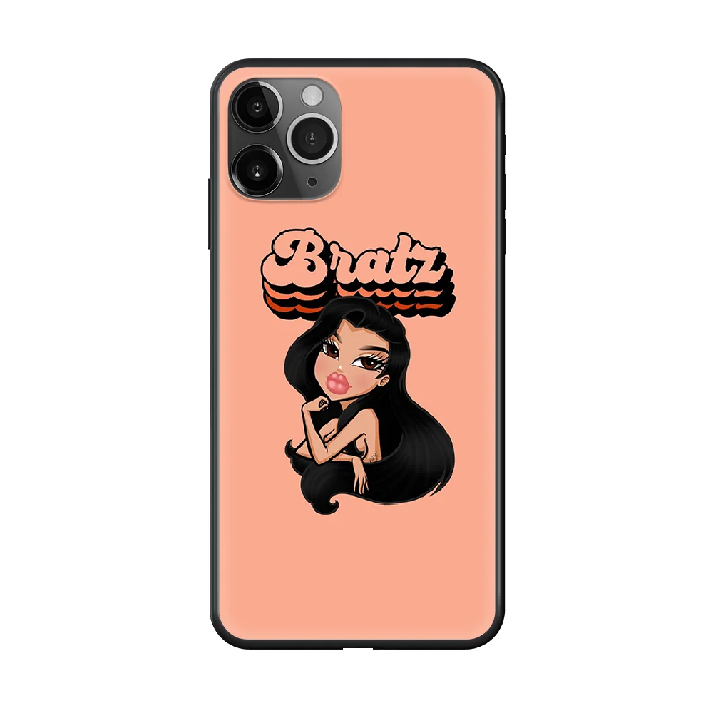 

Fashion Brand Doll Bratz Phone Case cover For iphone 4 4S 5 5C 5S 6 6S PLUS 7 8 X XR XS 11 PRO SE 2020 MAX black back trend