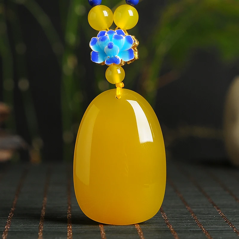 Настоящий Натуральный топаз яйцо лицо кулон Оригинальный Женский нефритовый Пи
