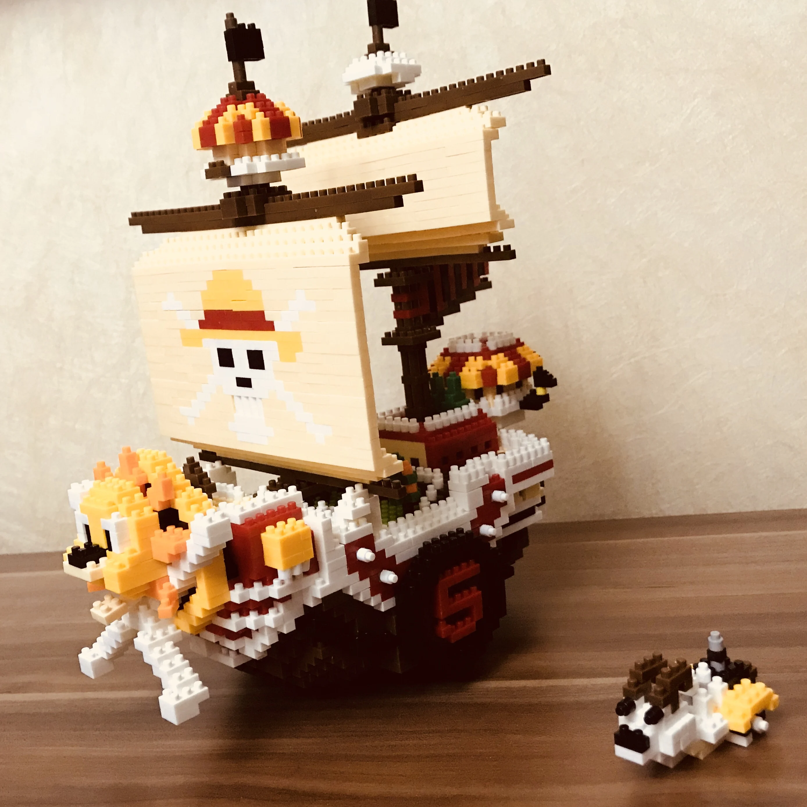 HC 9035 аниме одна деталь Луффи Солнечный Пиратский корабль лодка 3D модель DIY Алмаз Мини Строительные маленькие блоки кирпичи сборка игрушка без коробки
