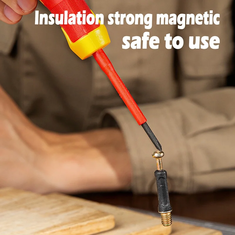 

Изолированная отвертка, многофункциональная Бытовая отвертка, набор ручных инструментов, сверло для безопасности, диаметр стержня 3 мм-6,5 м...