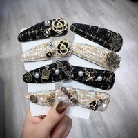 1pc square waterdrop bling crystal hairpins headwear for women girls rhinestone hair clips pins barrette accessories