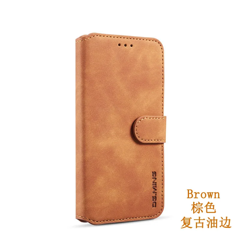 Brown Чехол-книжка с подставкой для samsung Galaxy A50 A30s Роскошный чехол-кошелек из искусственной кожи SM-A505FM/DS SM-A505FN/DS SM-A307FN/DS - Цвет: Brown
