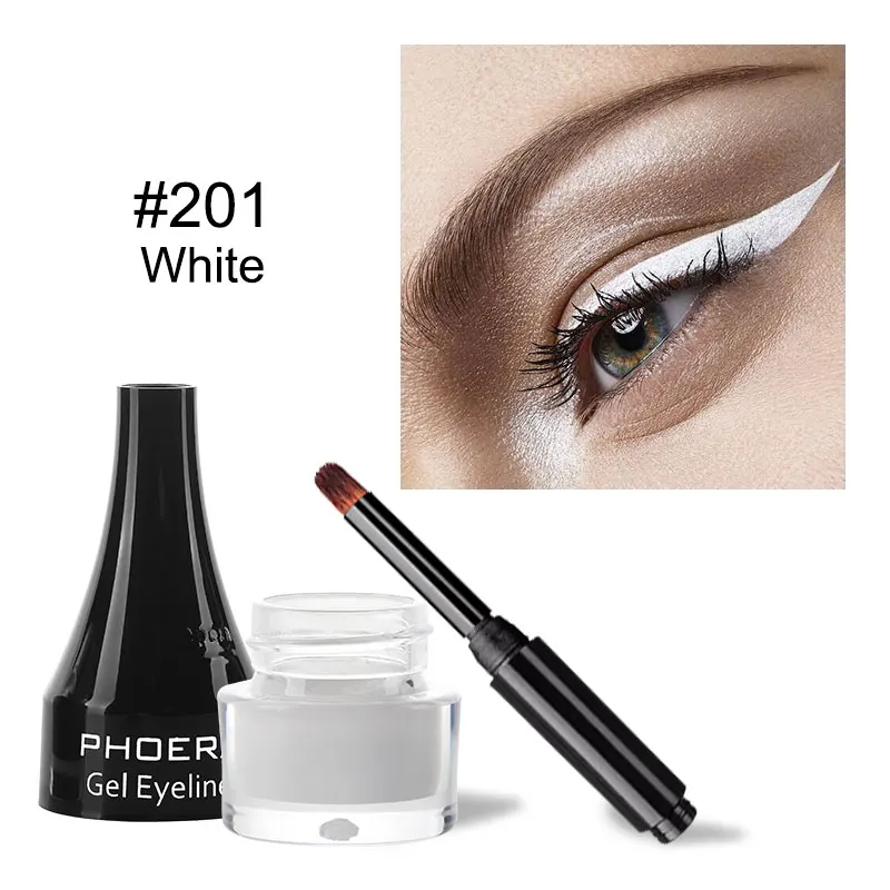 

10 Colors Matte Eyeliner Gel 24 Hours Long Lasting Waterproof White Colorful Eyeliner Cream With Brush Comestics