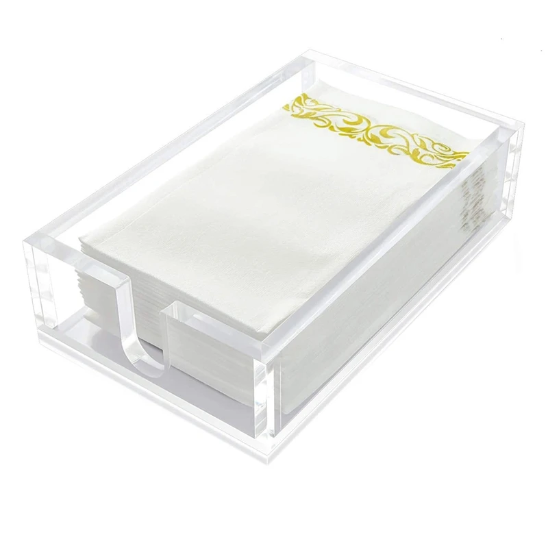 

Acrylic Guest Towel Napkin Holder, Clear Bathroom Paper Hand Towels Storage Tray, Buffet Napkin Holder, Napkin Holders