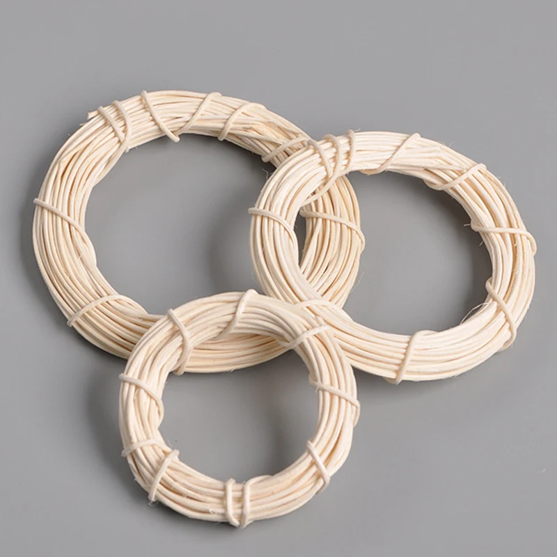 

Hot DIY Crafts Natural Rattan Wreaths White Indonesian Vine for Christmas D6