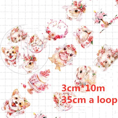 

Cute Dog Wedding Decoration Washi Tape Stationery Sticker DIY planner Diary scrapbooking Masking tape Escolar School supplies