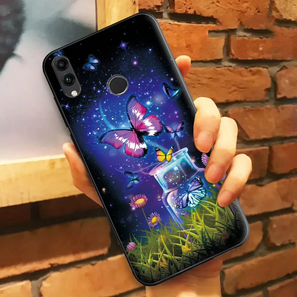 Чехол для Honor 8X Huawei 8 X противоударный защитный чехол телефона милый с кошкой