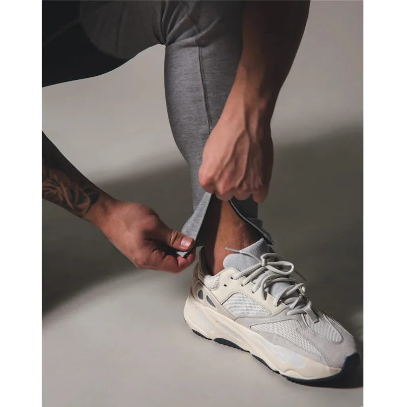 

Casual Men Pants Brand Skinny Gym Patchwork Trousers Fitness Male Running Track Workout Zipper Pocket Pants Joggers Sweatpants