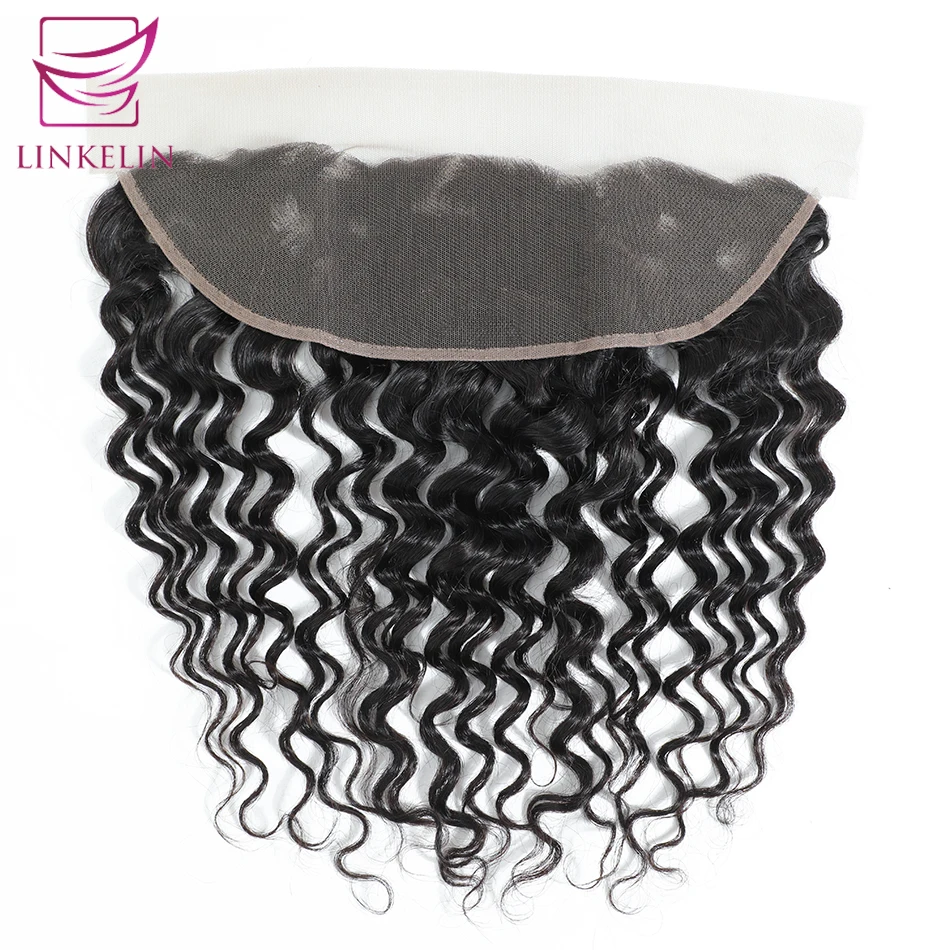 

Волосы LINKELIN малазийские глубокие волнистые кружевные фронтальные застежки 13*4 швейцарские кружевные волосы для наращивания Remy человечески...
