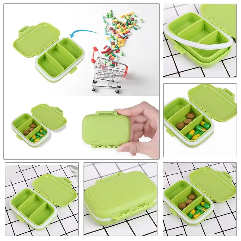 Ежедневный чехол для таблеток кармана или кошелька переносной футляр и