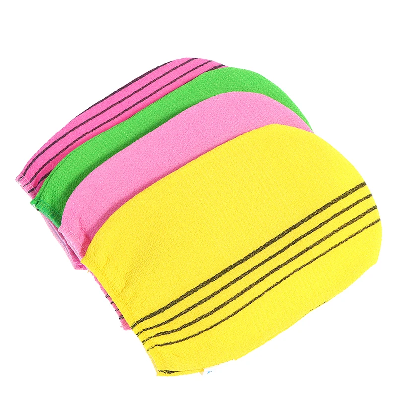 

Двухстороннее полотенце, отшелушивающая Мочалка для душа, спа, отшелушивающая двухсторонняя перчатка для ванны, инструмент для чистки тела...