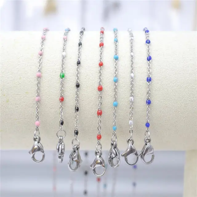 

Stainless Steel Glasses Link Chain Face Mask Strap Lariat Lanyard Necklace Silver Color Chains Fashion Color Women Girls 51cm