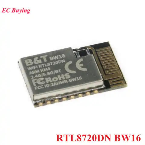 BW16 RTL8720DN двухдиапазонный Wi-Fi беспроводной Bluetooth совместимый модуль BLE 5,0 IIC I2C/SPI/UART/PWM интерфейс 3,3 В 2,4 г фотография печатная плата