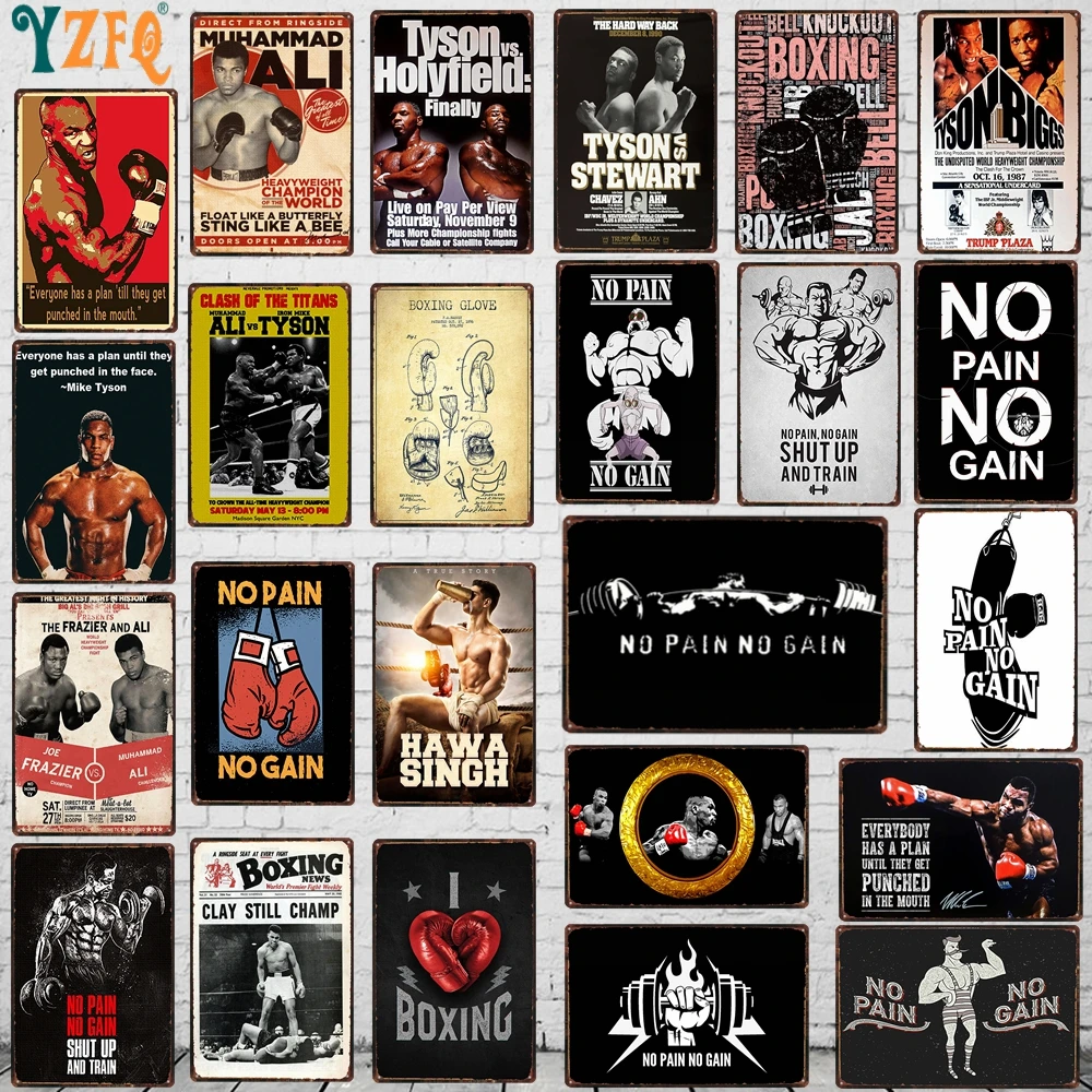 

Fitness Sports Sign Plaque Metal Retro Wall Art Retro Home Decor 30x20cm FB-0113A