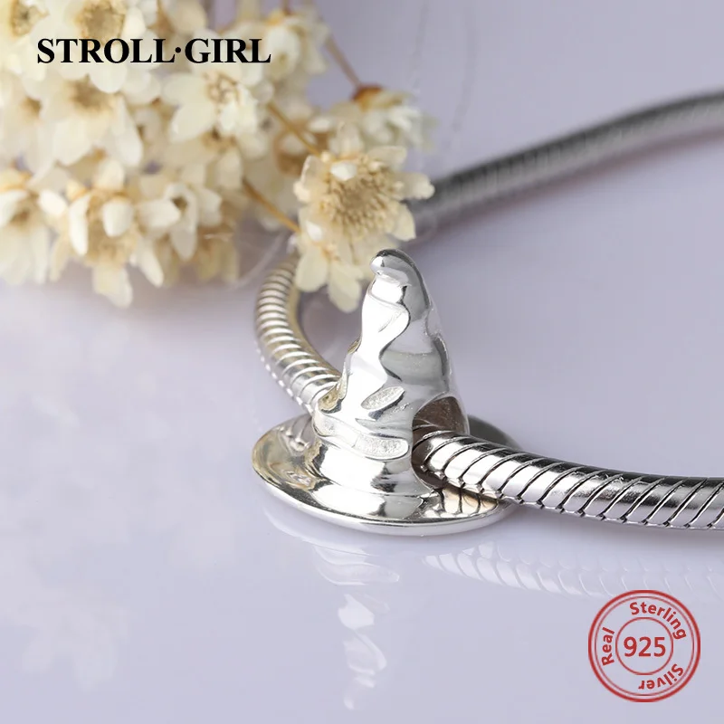 Strollgirl Новое поступление 925 стерлингового серебра Hat Бусины Fit Пандора Подвески