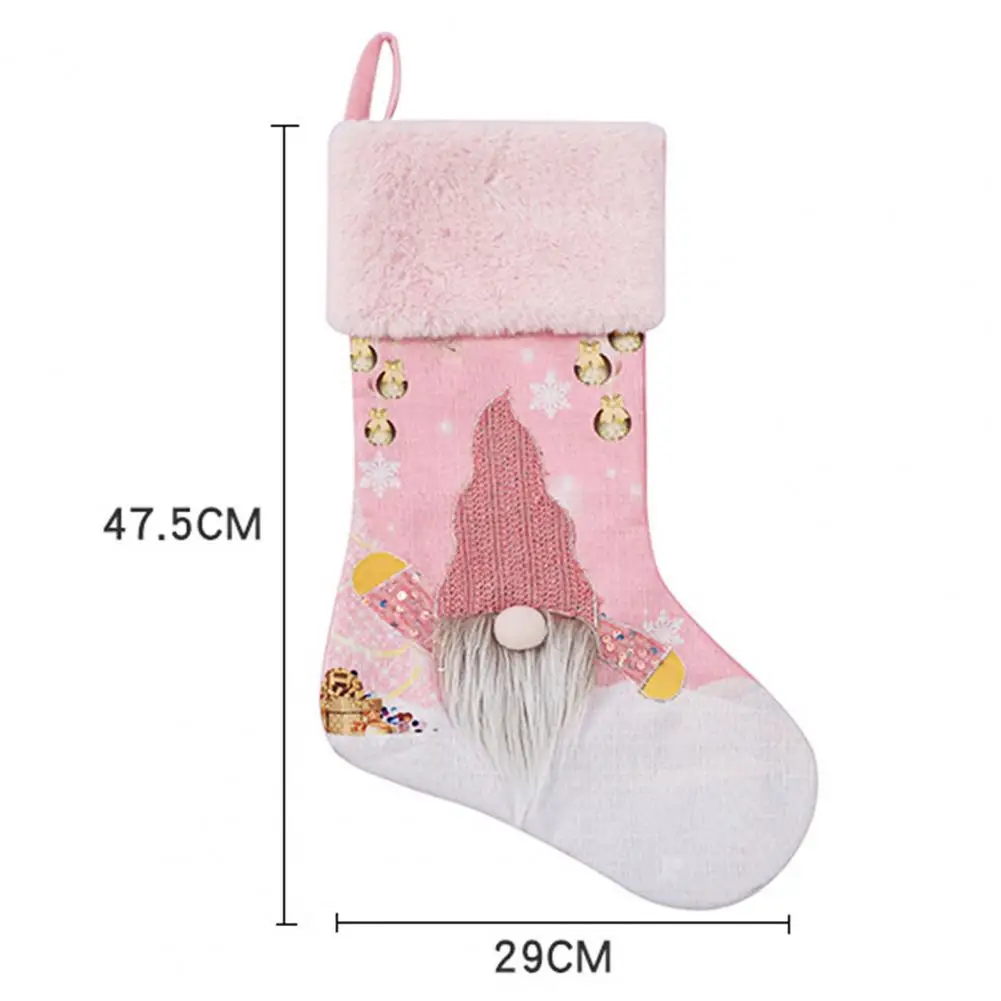 

2021 Hot Sale Gift Bag Faceless Gnome Pattern with LED Light Non Woven Fabric Xmas Tree Hanging Stocking Home Decor