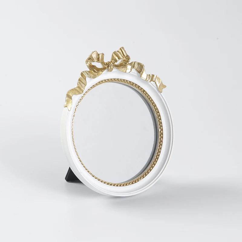 Зеркало в европейском ретро стиле с милым бантом креативное портативное зеркало