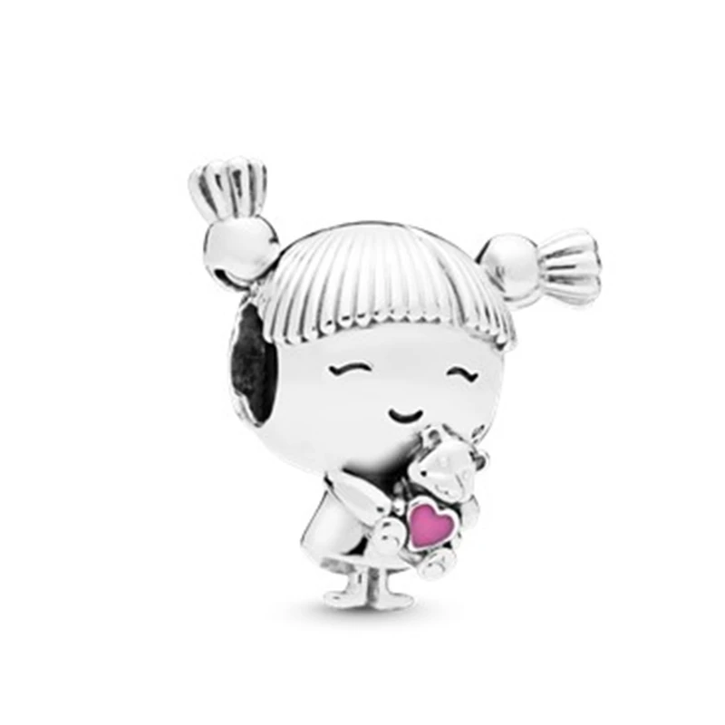 

New European Silver Color Boy Girl Mom Dad Grandma Grandpa DIY Bead Fit Original Pandora Charms Bracelet Give Women Fashion Gift
