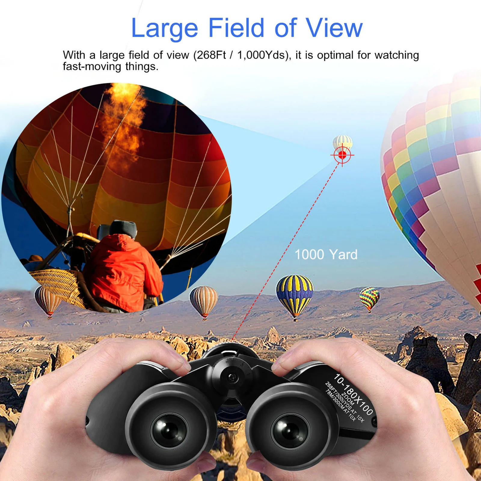 20x50 High Power Binoculars Day/Night Optics Hunting Camping Waterproof Binocular Bird Watching Sports Scope | Спорт и развлечения