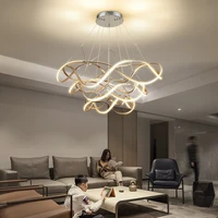 lustres led ceiling chandelier light lamp for living room bedroom modern led large chandelier lighting fixtures ac85 260v gold