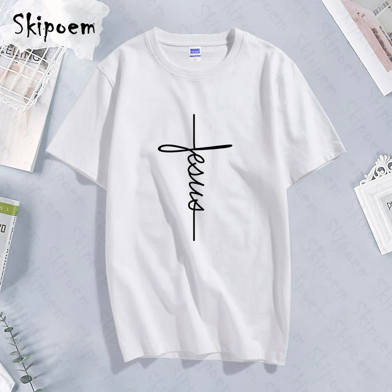 Футболка &quotВера&quot Крест Иисус тройники топы христианская рубашка женская