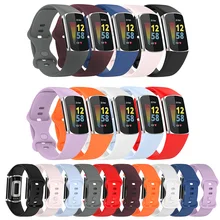 Silicone Strap Bracelet For Fitbit Charge 5 SmartWatch Band WristStrap Bracelet Wristband Belt Acces