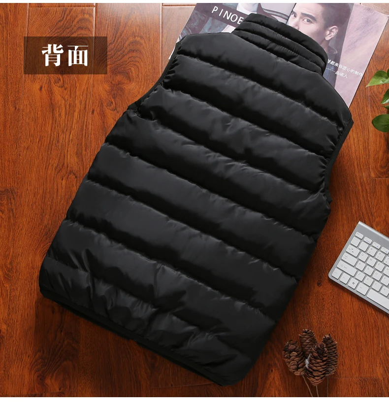 Мужские жилеты для путешествий Slim Fit ветровка куртка без рукавов повседневный мужской жилет пальто с хлопковой подкладкой с карманами 1206