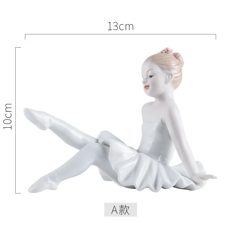 

Ceramic Ballet Girl Figurines Doll Room Home Decoration Accessories Living Room Bedroom Creative Gifts Garden Home Decor Ceramic