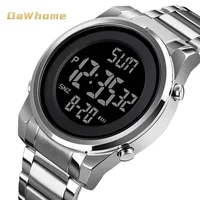 2021 Digital Men's Watches Fashion LED Men Digital Wristwatch Male Clock Hour For Mens Reloj Hombre Electronic Watch 2 Time