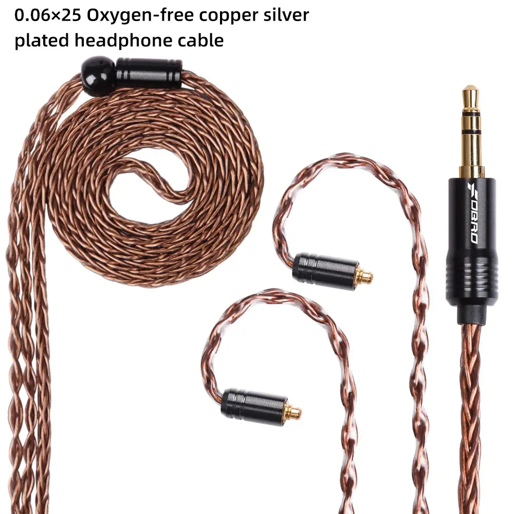 FDBRO 8 жильный мини посеребренный CD кабель IE80 MMCX 2Pin A2DC IM 2 5/3 5/4 4 мм сбалансированный