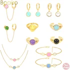 BOAKO 100% S925 Стерлинговое Серебро Золото улыбка эмаль плотное кольцо Размеры роскошные летние изысканные ювелирные изделия белого, черного и розового цвета со смайликами для женщин Подарки