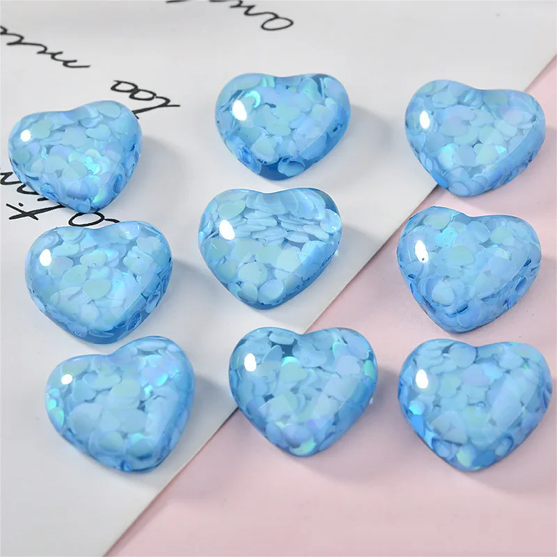 10 шт./упак. Цвет сердце Форма блесток смолы пластырь ручной работы свадебные